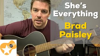 She's Everything | Brad Paisley | Beginner Guitar Lesson