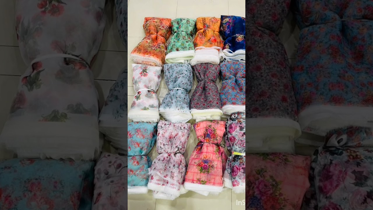 Tissue print fabric sarees, dress,Dupatta clothing ! 