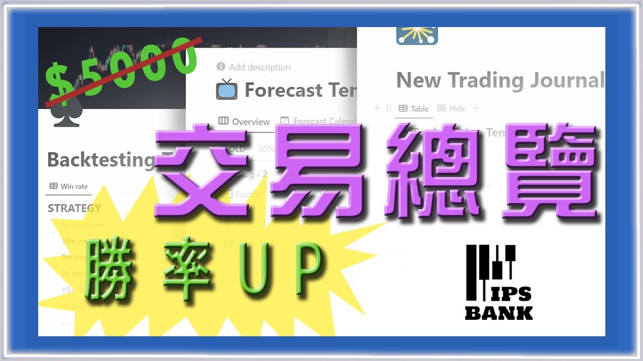 ░ 專業 交易分析總覽░ 免費獲得 #交易日誌 #回溯測試 #市場預測 Notion 模版｜全職交易員必備💰