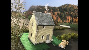 Model RR N Scale Update #54 - Scratch built a simple cardboard "Farm House"