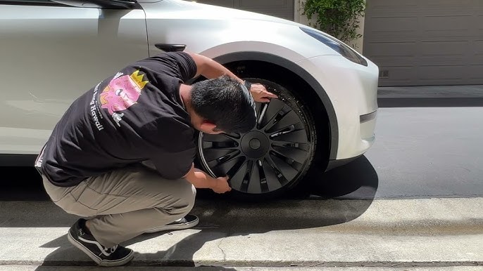 The ALL-NEW BLADED 2023 Tesla Model Y Wheel Cover Upgrades from EVBase 