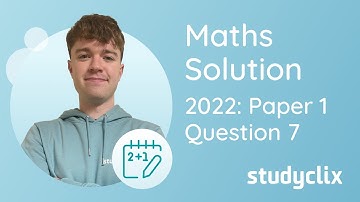 Studyclix: Leaving Cert Higher Level Maths - 2022 Mock P1 (Option B) Q7