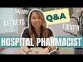 Hospital pharmacist qa  salarypay pharmacy school regrets career switch replaced by ai