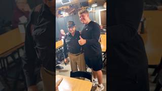A special moment last night as Aggie offensive lineman Hunter McKinney met WW II Veteran Jack Hugman