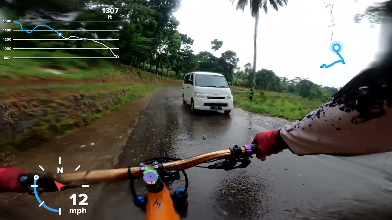 Hambalang Bike Track | Alhamdulillah hujan | Downhill asphalt