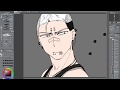 Code adam webtoon  episode process lineart background effects