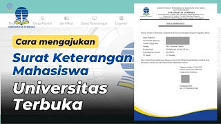 Cara mengajukan SURAT KETERANGAN MAHASISWA UNIVERSITAS TERBUKA di AKSI UT