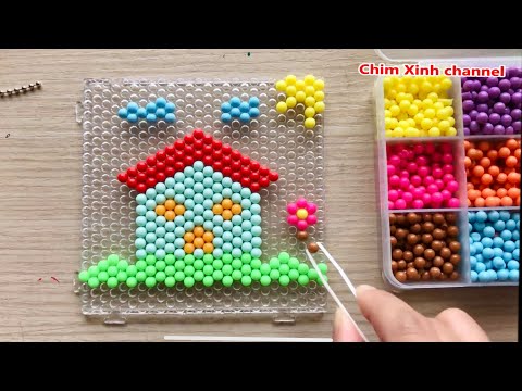 HẠT NHỰA KẾT DÍNH THẦN KÌ SÁNG TẠO LÀM MÓC KHÓA - Magic plastic beads (Chim Xinh channel)