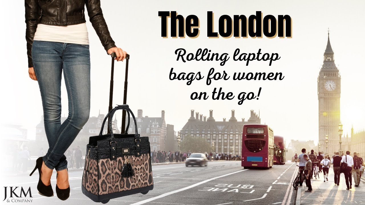 THE TIMELESS Black Alligator Rolling iPad, Tablet or Laptop Tote Carryall  Bag