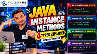 Java Instance Methods & Types of Methods in Java | Java Tutorial for Beginners | VaultSphere AI
