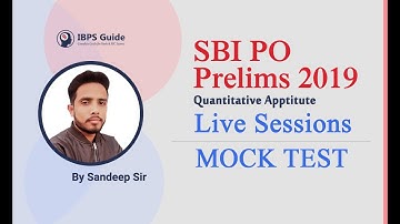 SBI PO Prelims Mock Test 2019: Aptitude Questions | (Day-1)