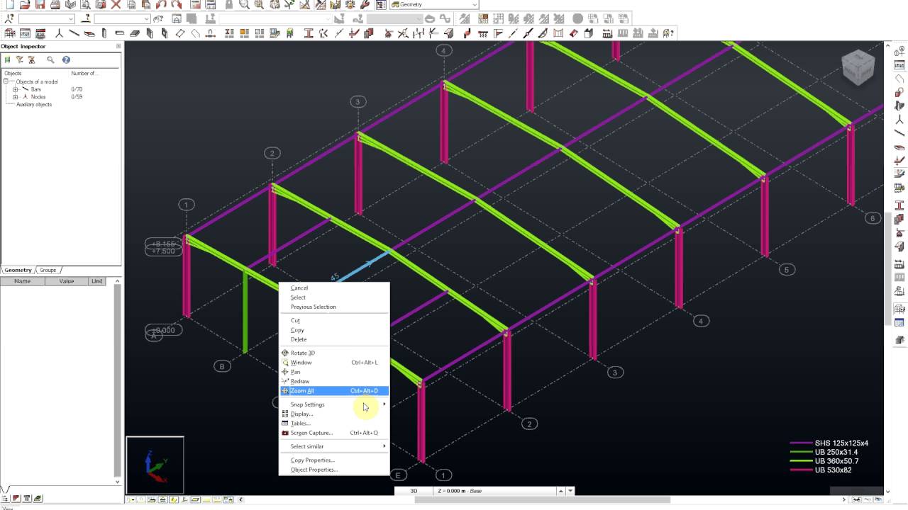 3D portal frame building tutorial in Autodesk Robot 