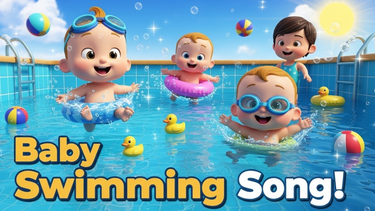 Baby Swimming Song Nursery Rhymes & Kids Song | Kiddy Rhymes - YouTube