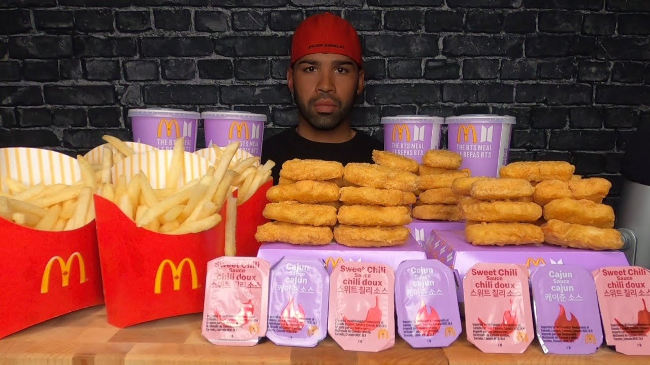 Asmr no talking) mcdonald's bts meal mukbang.