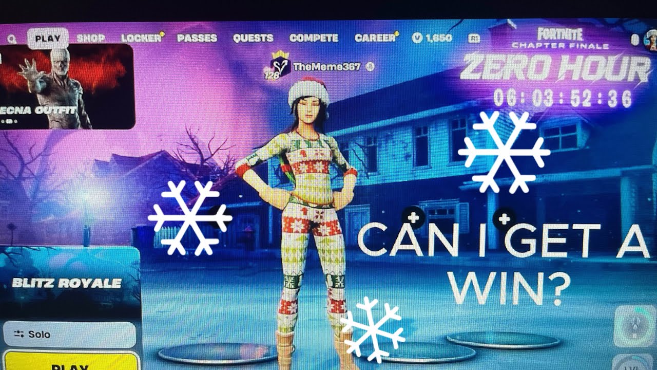 Playing Fortnite in BLITZ ROYAL UNTIL I GET A WIN - YouTube