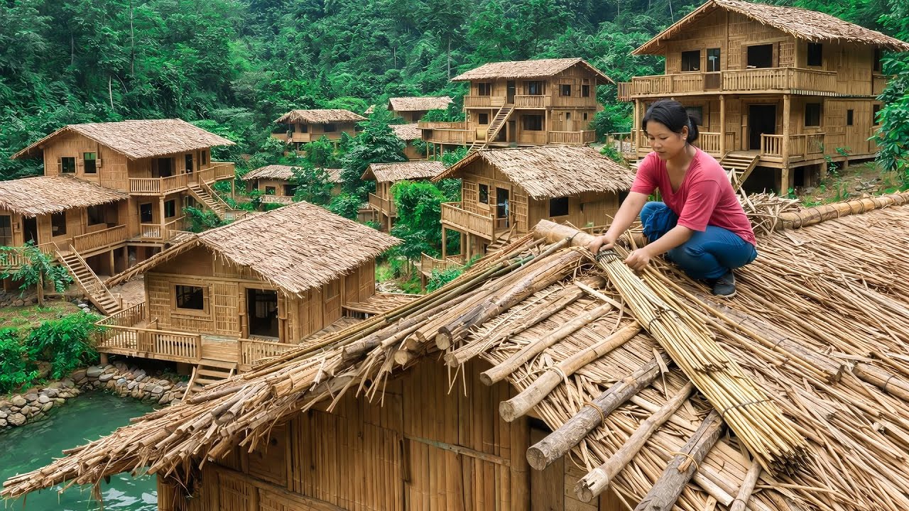 How to Extend the Kitchen Roof & Harvest Bamboo Shoots to Make Dried Bamboo Shoots