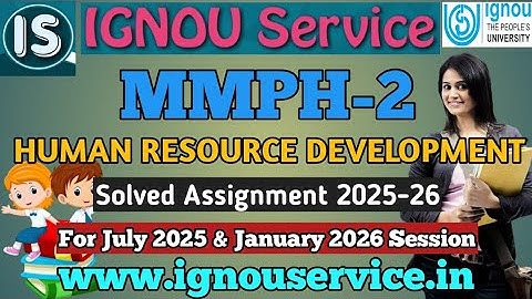 IGNOU MMPH-2 Solved Assignment 2025-26 For July 2025 and January 2026 Session