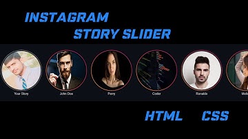 Instagram Story Slider using HTML & CSS