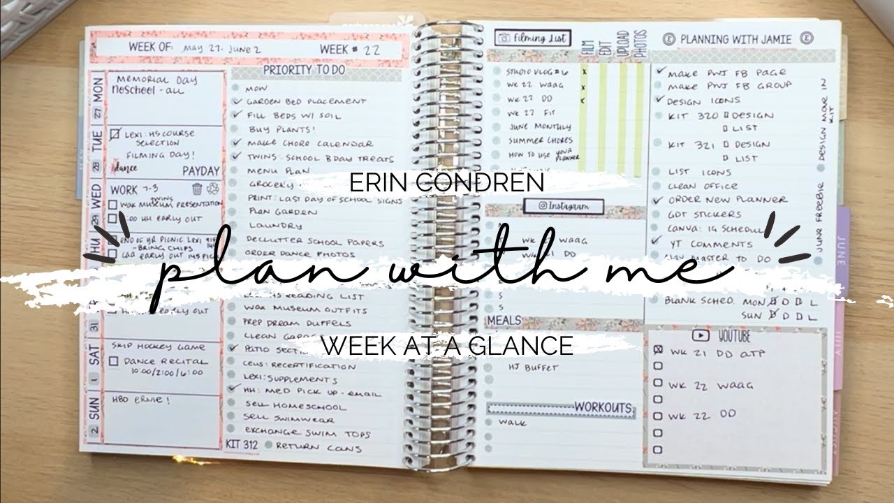 PLAN WITH ME | DAILY DUO | ERIN CONDREN | DAILY DUO PLAN WITH ME | WEEK ...