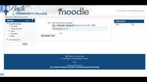 Moodle 2 Private Files