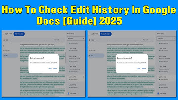 How To Check Edit History In Google Docs [Guide] 2025