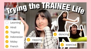 Trying the KPOP TRAINEE Life for a Day with @narikande