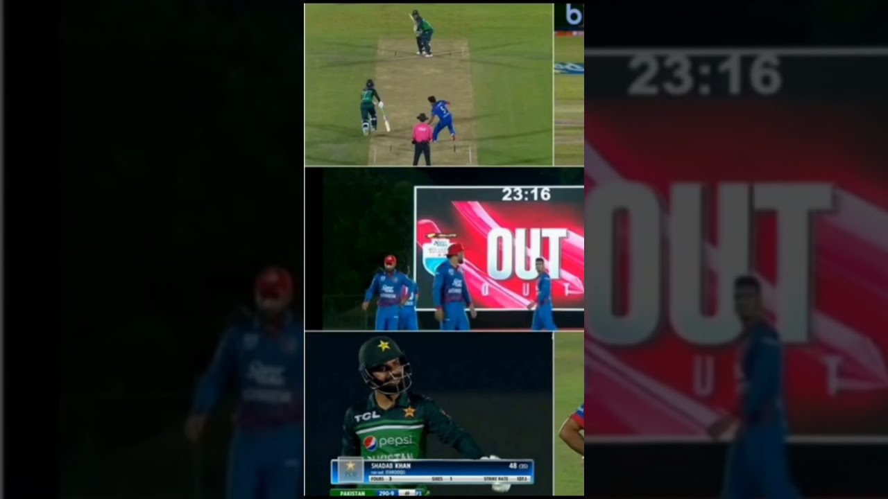 Afghanistan cricket team mankad shadab Khan #mankading #cricket #pakvsafg #pakistanvsafghanistan