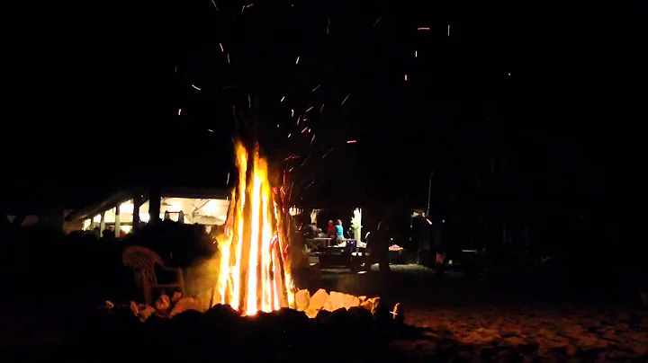 Taino beach bonfire