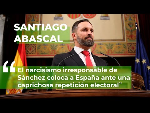 "El narcisismo irresponsable de Sánchez coloca a España ante una caprichosa repetición electoral"