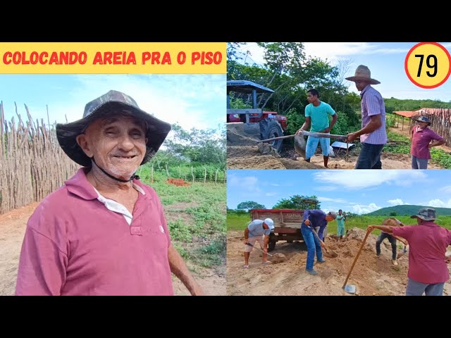 Colocamos a Areia pra Fazer o Piso e Arisco pra Fazer o Reboco Dia de Trabalho Abençoado 🏡🙏 class=