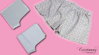 반바지 만들기 (수정본) / 오버록 없이 옷 만들기 / 반바지 무료패턴 / DIY Shorts / Free pattern