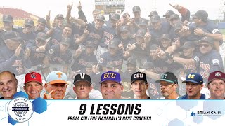9 Lessons From 9 of College Baseball's Best Coaches