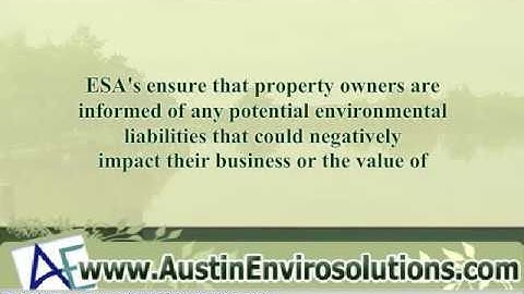 Environmental Due Diligence - Phase 1 ESA