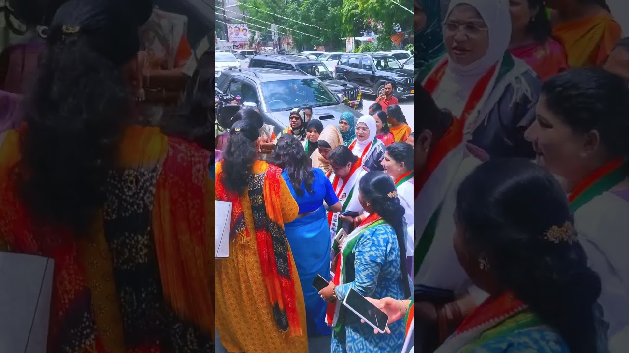AICC National Women's President Netta D'Souza was welcomed at Hyderabad Airport by Mahila Congress