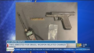Two arrested after drugs, firearm found during probation search