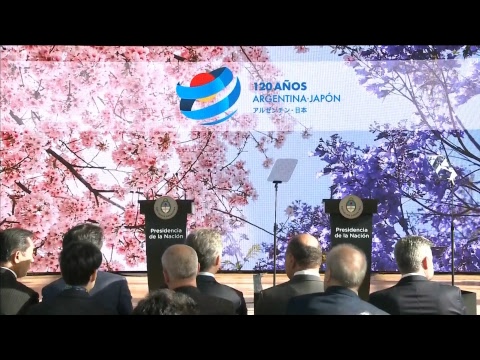 El presidente Mauricio Macri recibió al primer ministro de Japón, Shinzo Abe.