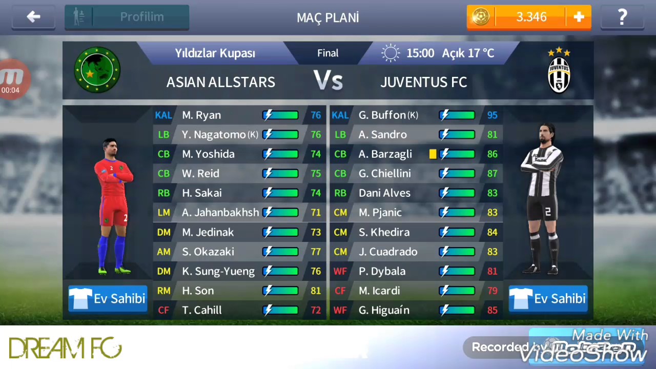 Dream League Soccer 2017 Asian Allstars Vs Juventus Youtube