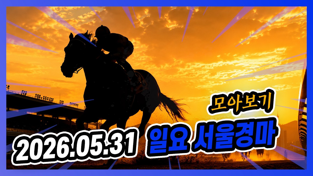 2026년 5월 31일 일요 서울경마 전체경주 모아보기