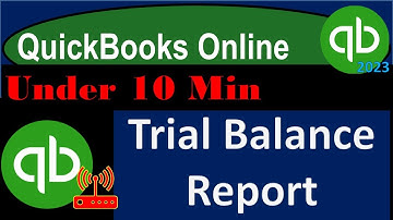 Trial Balance Report - QuickBooks Online 2023