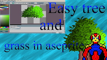 Easy Grass and Tree in Pixel Art.