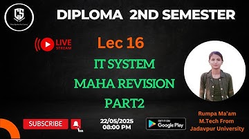 Diploma 2nd Semester IT System Maha Revision(Part2) _Lec 16 _By CS Learning with Rumpa #wbscte