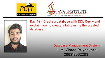 Database Management Systems I - Question set 44 | 1st Year | J.M.Vimod Priyankara | Java Institute