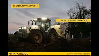 John Deere and CAT soil stabilisation team.