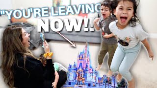 SURPRISING My 6 Yr Old \& 4 Yr Old With DISNEY WORLD Trip! *CRYING