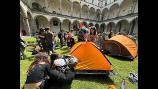 Napoli, la protesta delle tende per la Palestina