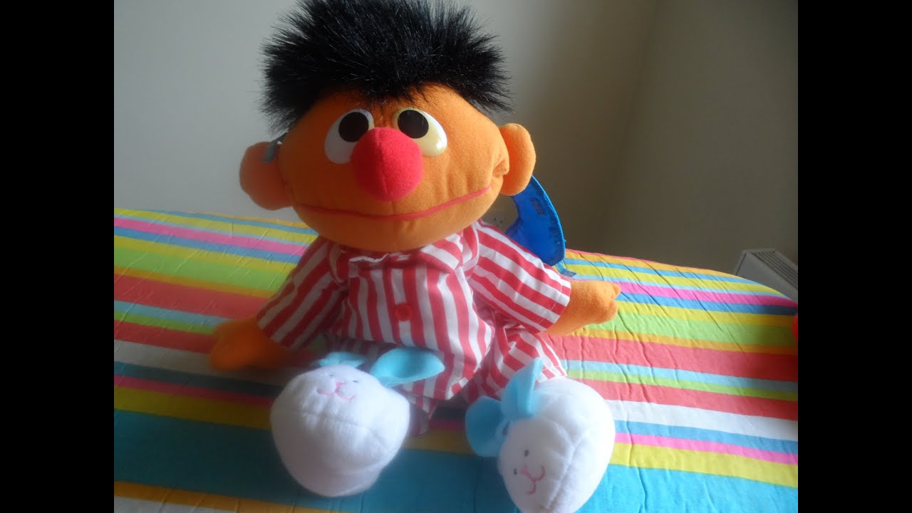 Sesame Street Ernie Talks Sings,Snores Stuffed Plush