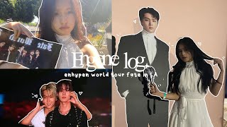 engene log: enhypen world tour ‘fate’ in LA, grwm in public, merch, concert vlog, floor seats