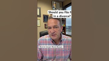 Should you file first in a divorce? #divorcelawyer #divorce #divorceformen