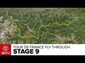 Tour de france stage 9 fly through