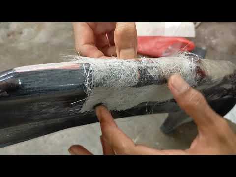 Repair bumper crack and broken / fiber glass